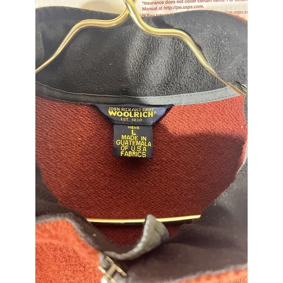 Vintage Woolrich Wool Zip Up Vest Mens Large Hunting Fishing Outdoors Red - Picture 2 of 7